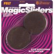 Magic Sliders 2 In. Round Brown Self-Adhesive Ultra Heavy-Duty Felt Furniture Pad (8-Pack) Online