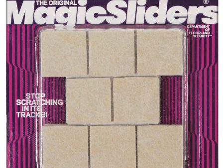 Magic Sliders 1 In. Square Oatmeal Self-Adhesive Heavy-Duty Furniture Pad (16-Pack) For Discount