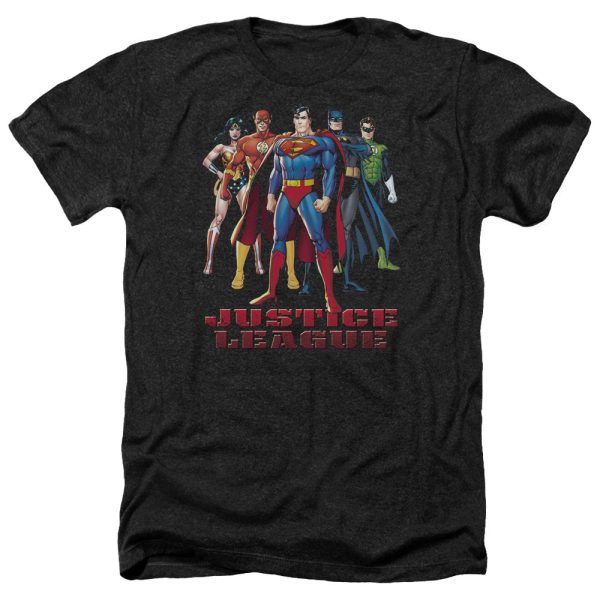 JUSTICE LEAGUE OF AMERICA : IN LEAGUE ADULT HEATHER BLACK XL For Discount