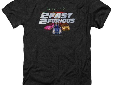 2 FAST 2 FURIOUS : LOGO ADULT HEATHER BLACK 3X Fashion