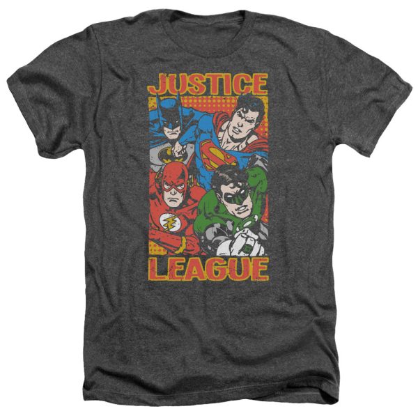 JUSTICE LEAGUE OF AMERICA : HERO MASHUP ADULT HEATHER Charcoal MD For Discount