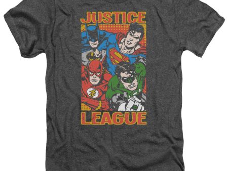 JUSTICE LEAGUE OF AMERICA : HERO MASHUP ADULT HEATHER Charcoal 2X For Cheap