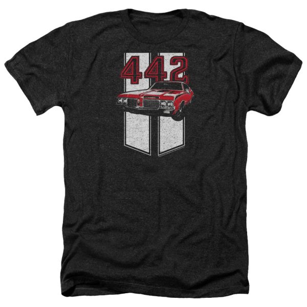 OLDSMOBILE : 442 ADULT HEATHER Black 3X Fashion